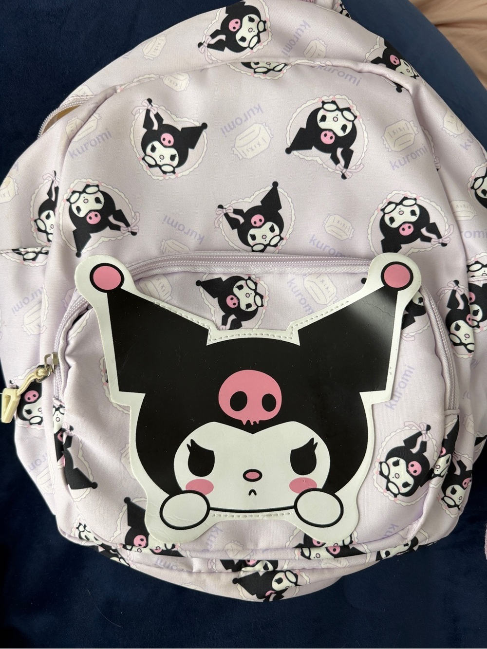 Kuromi Lilac Print Backpack for Women